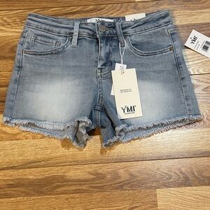 YMI Blue Jean Shorts Distressed Frayed Hem